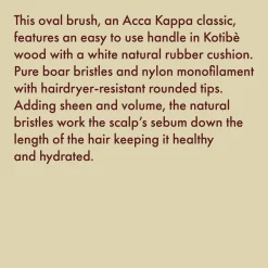 Acca Kappa Oval Brush Kotibe´ Wood 100% Boar Bristles & Nylon Monofilament