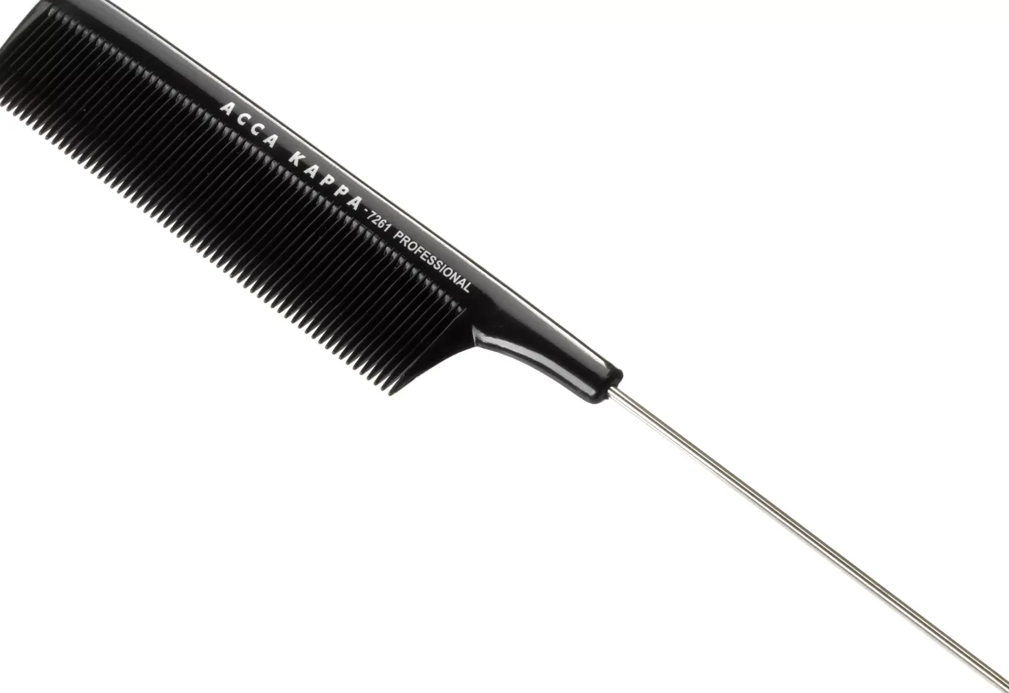 Acca KappaProfessional Pin Tail Comb – 7261 Black