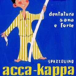 Acca Kappa Tooth Brush Vintage Medium Nylon Bristles White