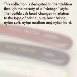 Acca Kappa Tooth Brush Vintage Medium Nylon Bristles White
