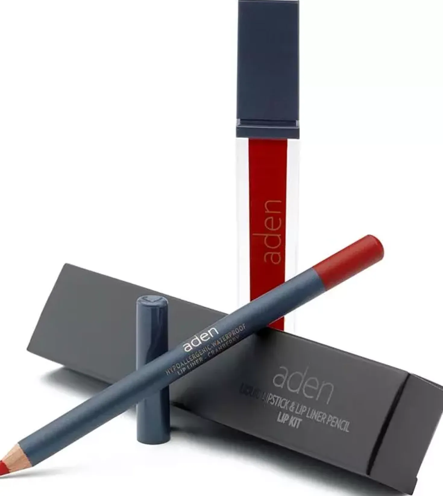 Aden Liquid Lipstick + Lipliner Pencil Set Mellow 20