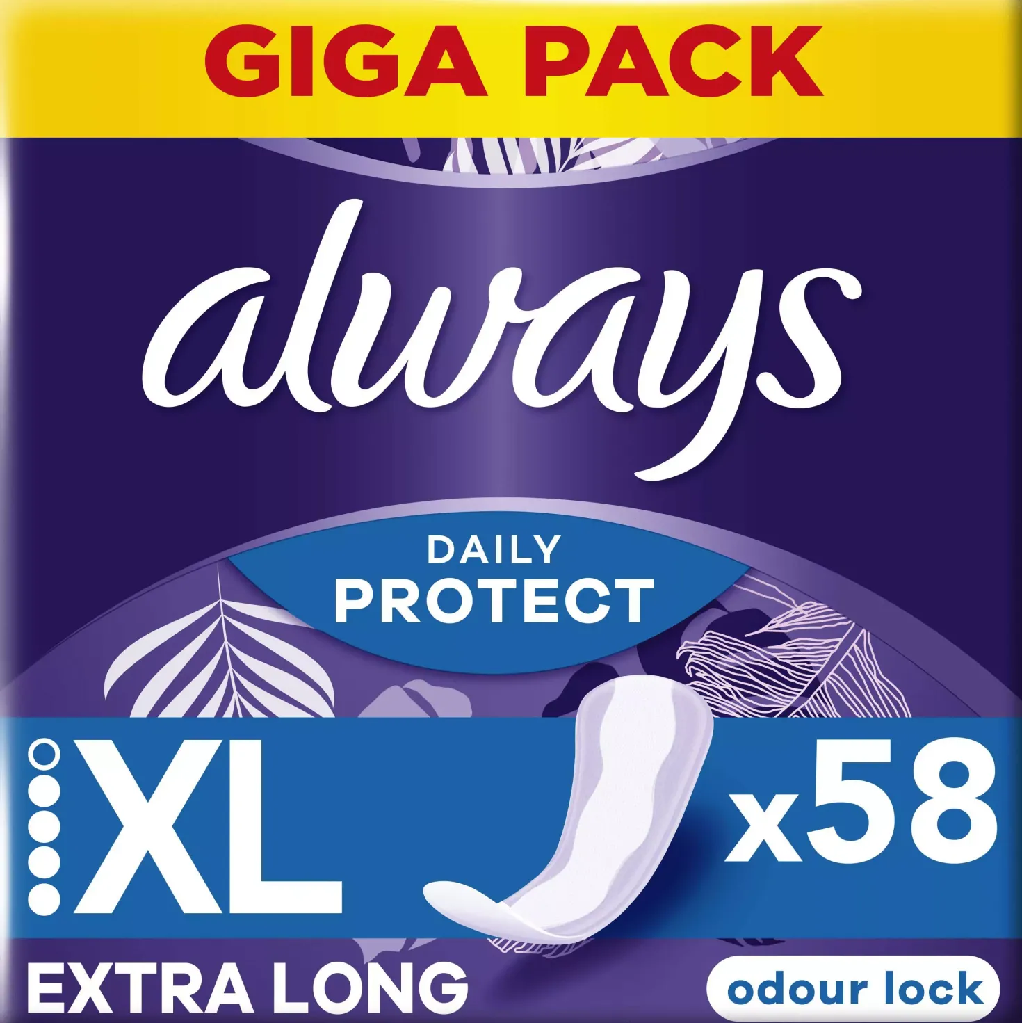 Always Daily Protect Extra Long Odour Lock Panty Liners