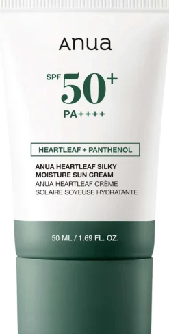 ANUA Heartleaf Silky Moisture Sun Cream SPF50+ PA++++ 50 ml