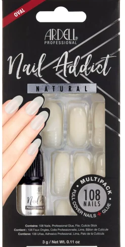 Ardell Nail Addict Natural Multipack Oval