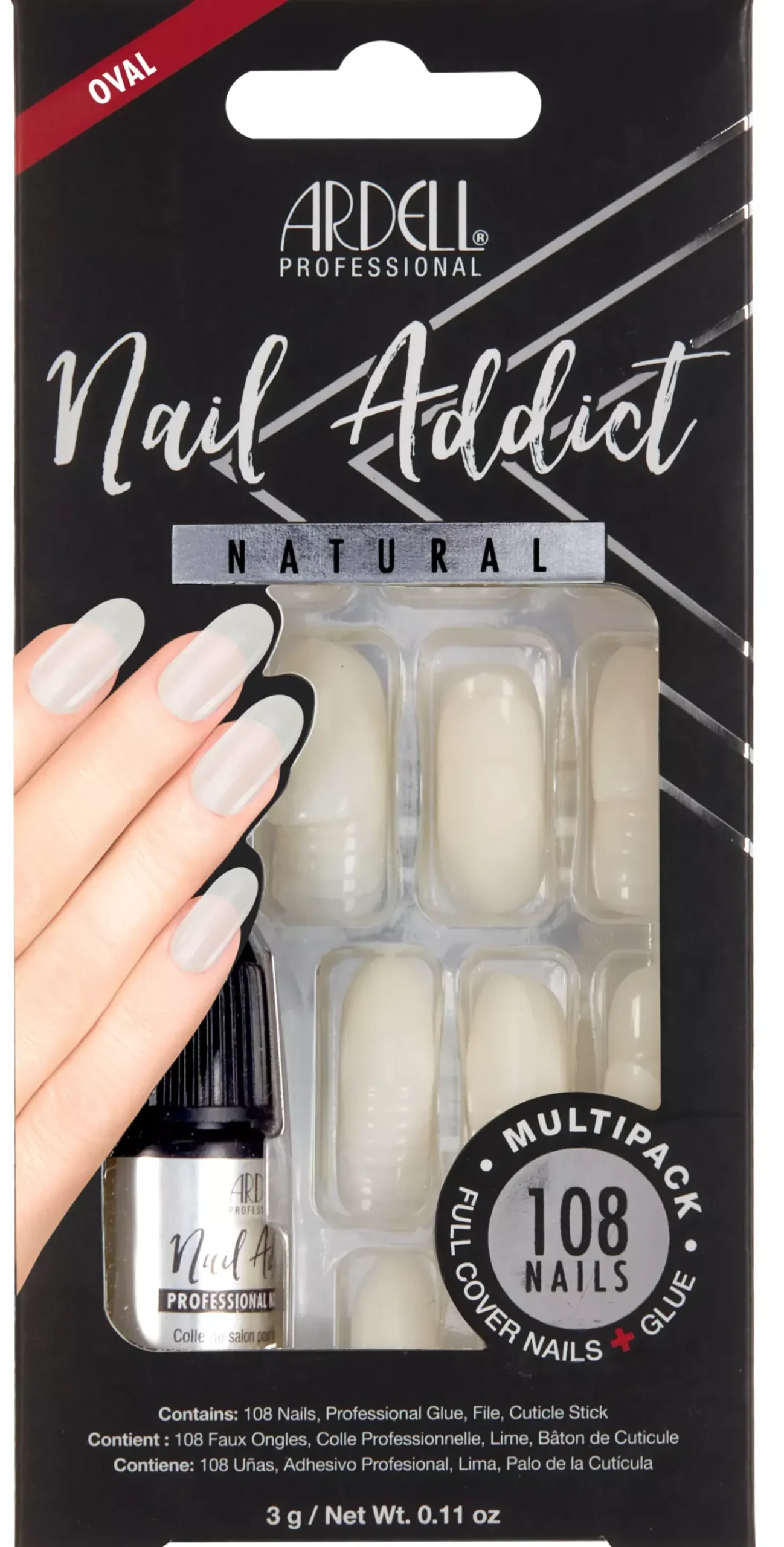 Ardell Nail Addict Natural Multipack Oval