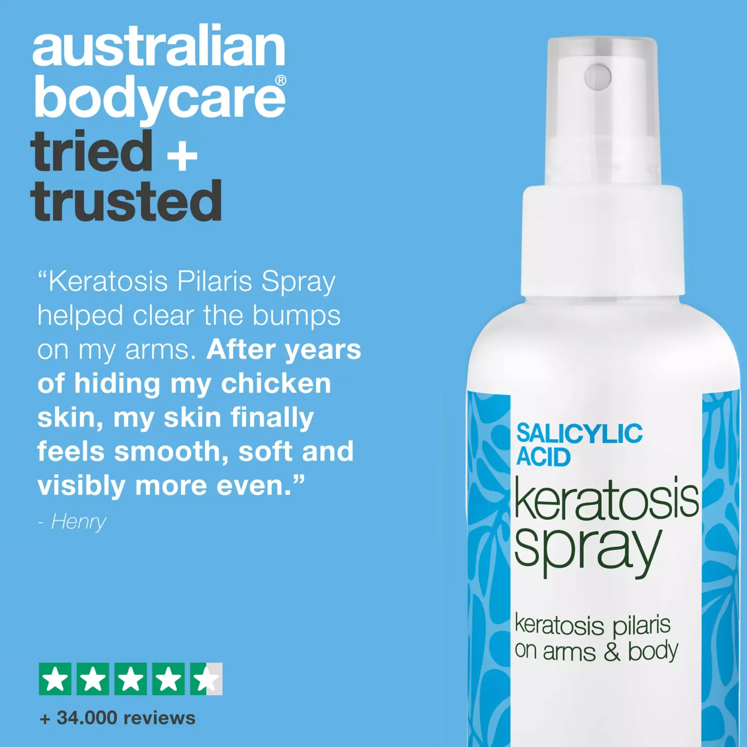 Australian Bodycare Salicylic Acid Keratosis Spray 100 ml