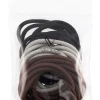 Avalea Hair Ties 24 pcs 4mm no metal black/grey/brown