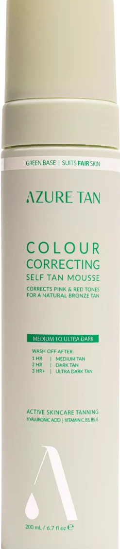 Azure TanSelf Tan Mousse Self Tan Mousse Green Base Medium To Ultra Dark