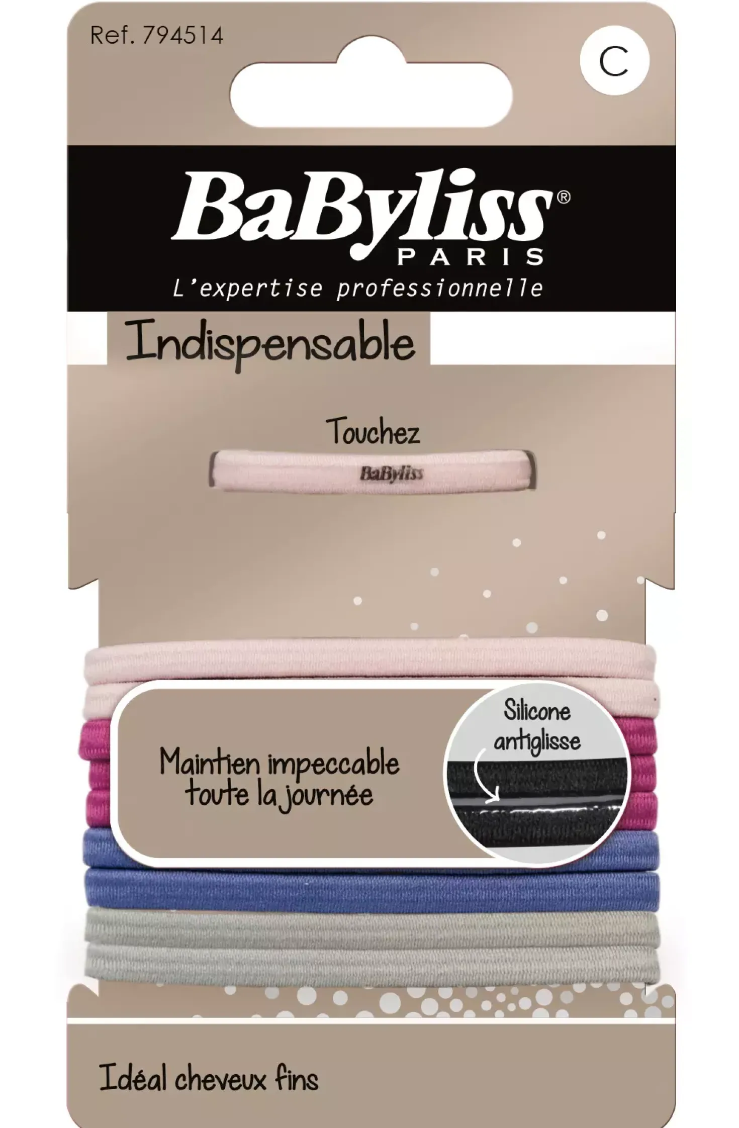 BaByliss Paris AccessoriesIndispensable 794514 Colour Elastics 1k anti-glid