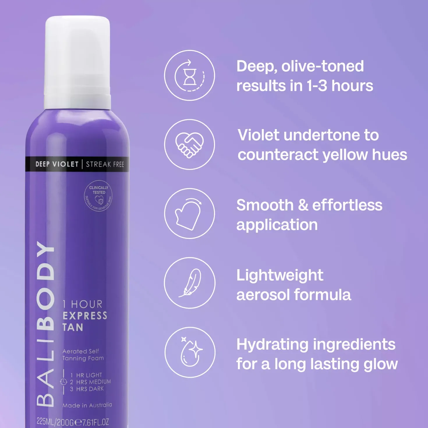 Bali Body Deep Violet Express Self Tan 225 ml
