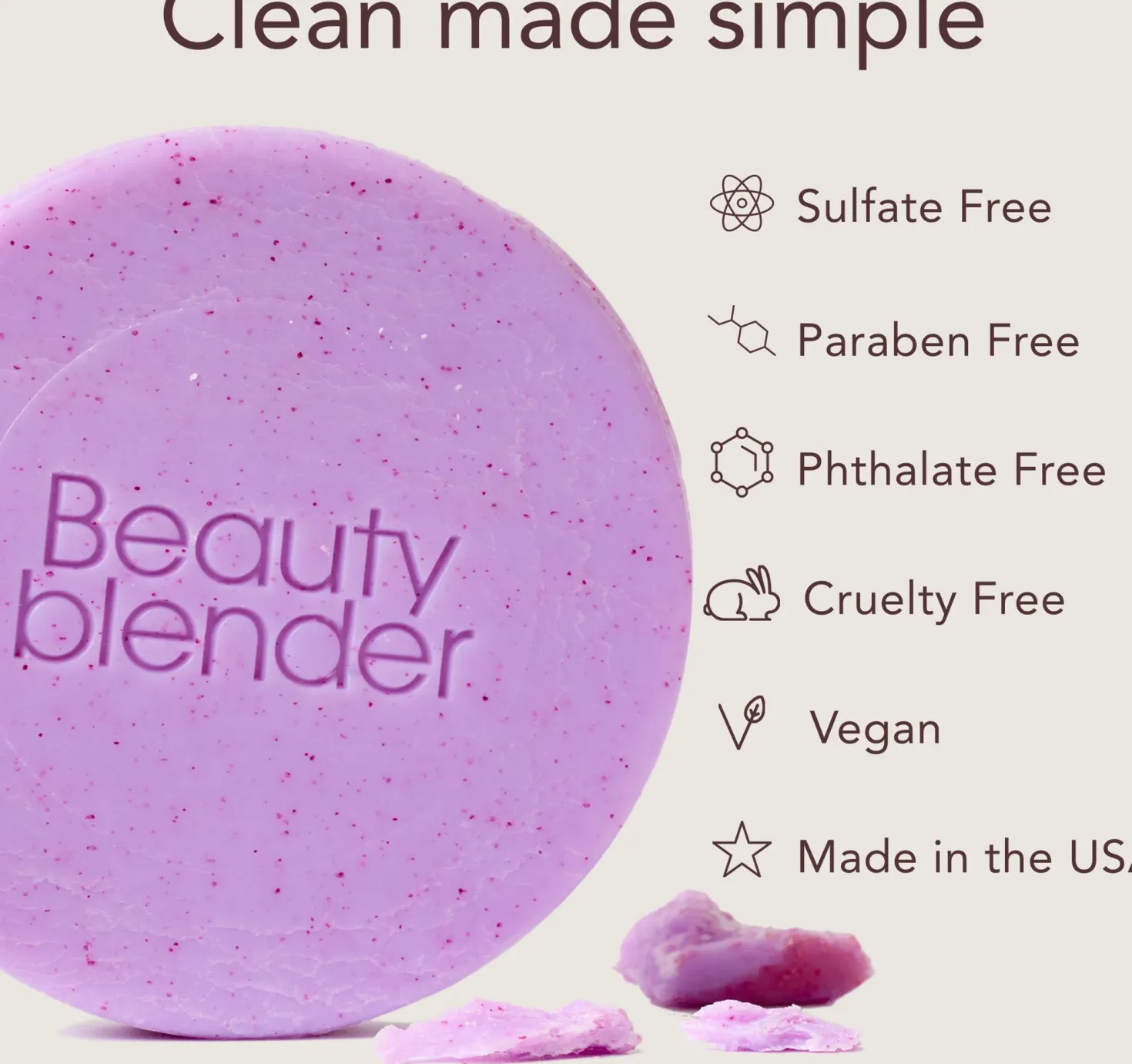Beautyblender Toolscrub Hand, Sponge & Brush Cleanser Lavender 28,3 g