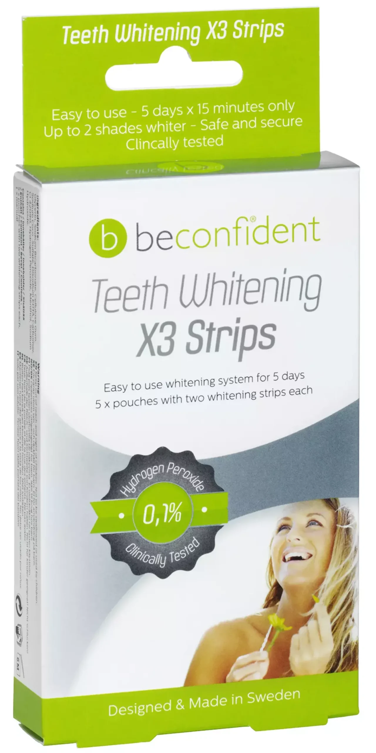 Beconfident Teeth Whitening X3 Strips, 5 days 10 strips
