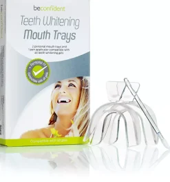 Beconfident Teeth Whitening Mouth Trays 2-pack with pen applicator