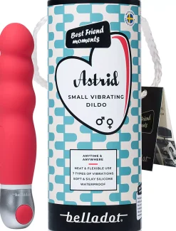 Belladot Astrid Small Vibrating Dildo Red