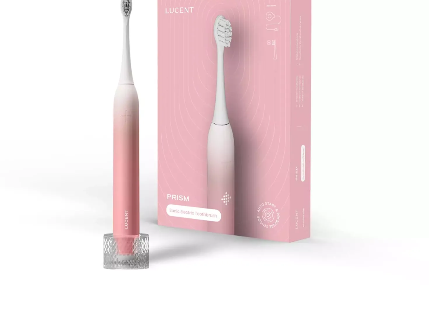 Be Lucent Prism Electric Sonic Toothbrush Pink Bliss