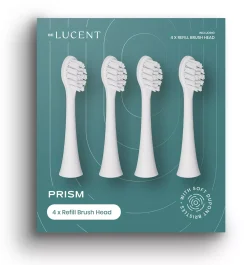 Be Lucent Prism Toothbrush Heads White