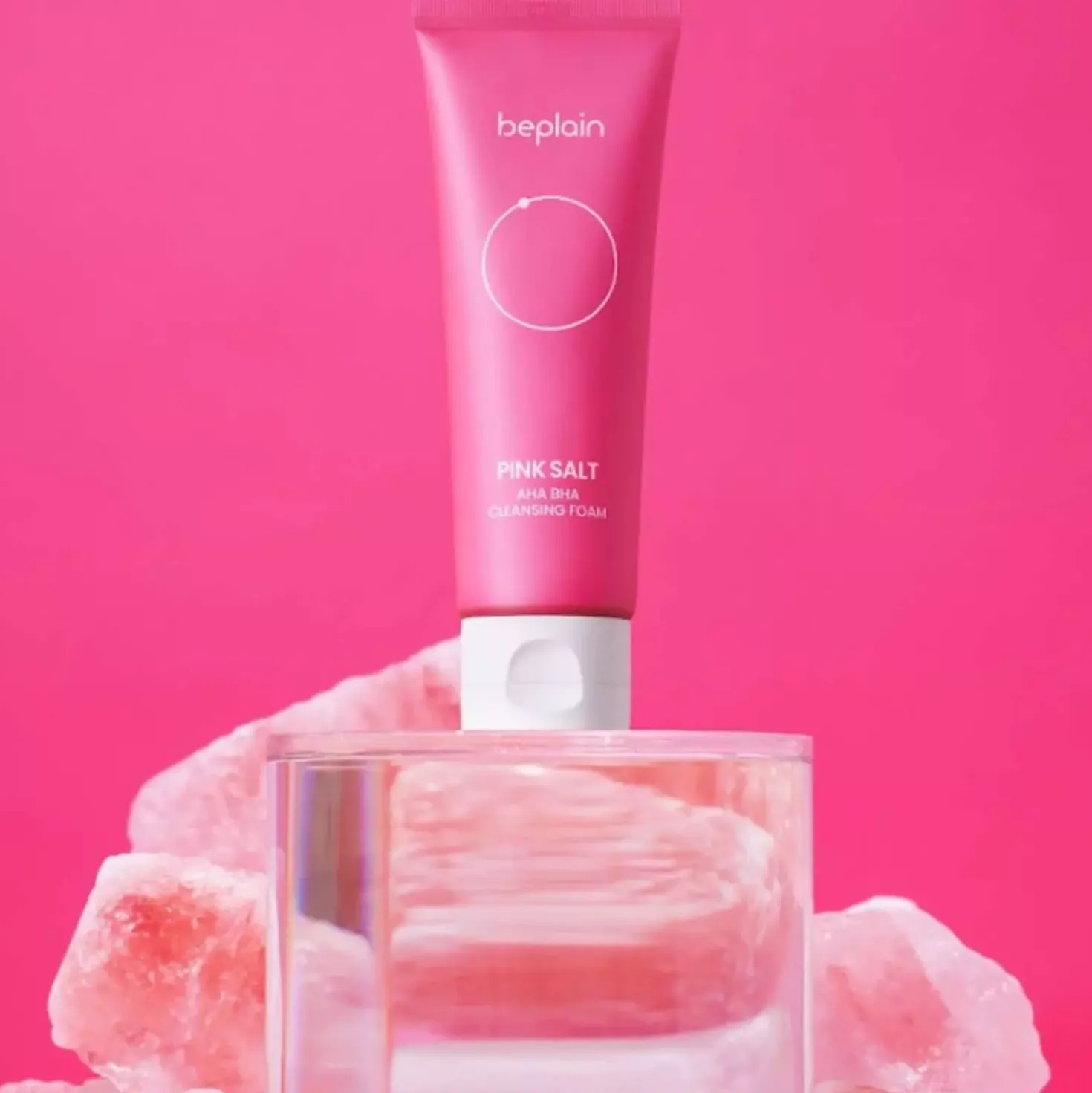 Beplain Pink Salt AHA BHA Cleansing Foam 120 ml