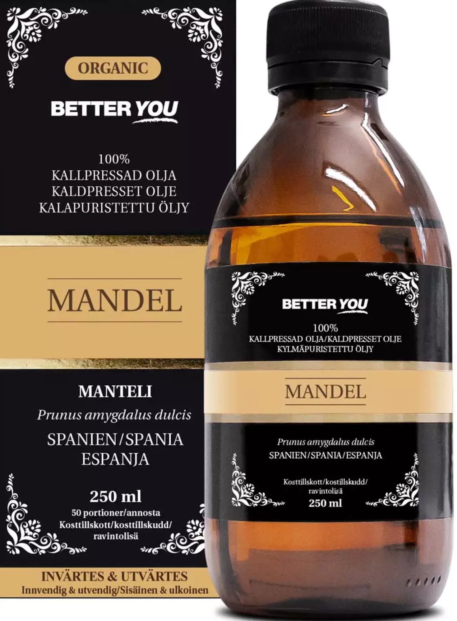 Better You Mandelolja EKO Kallpressad 250 ml