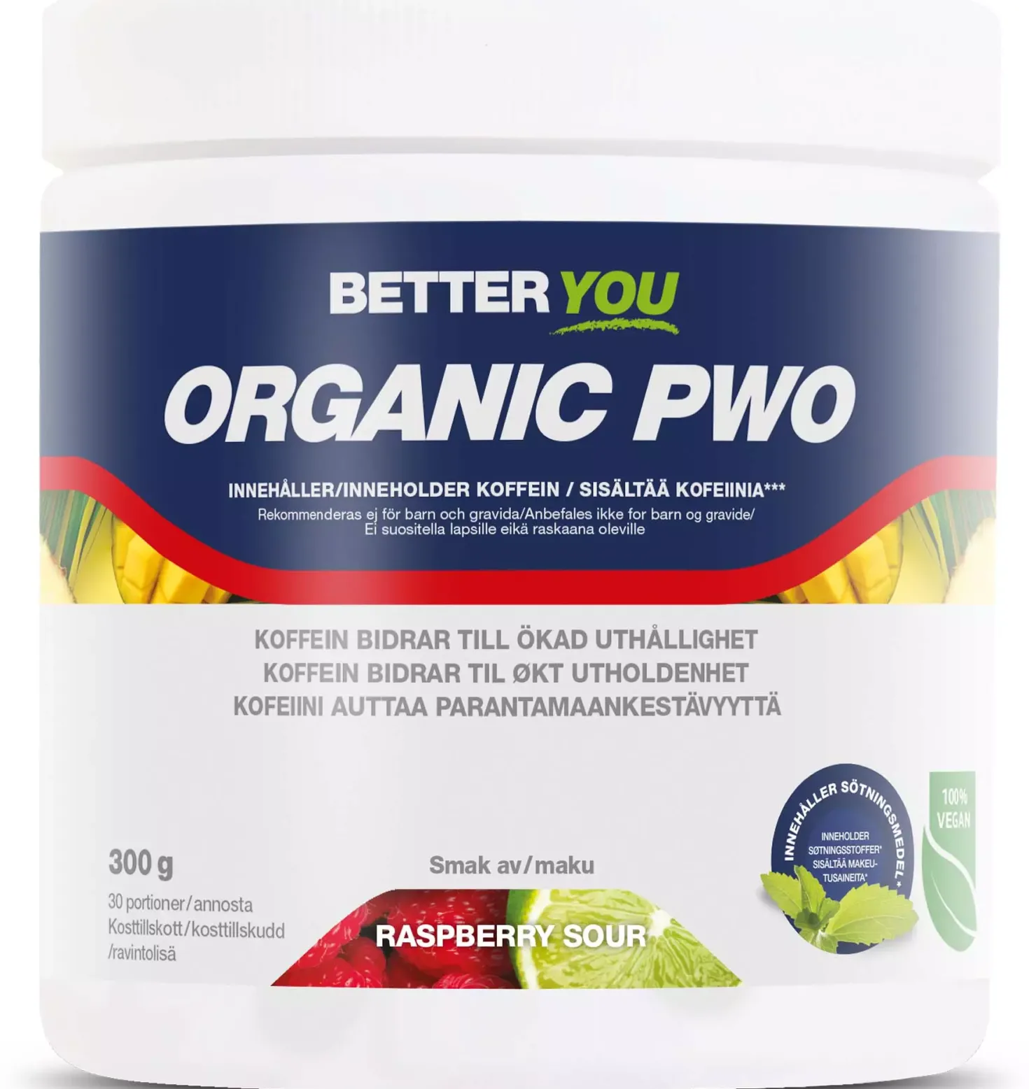 Better You Organic PWO Raspberry Sour 300 g