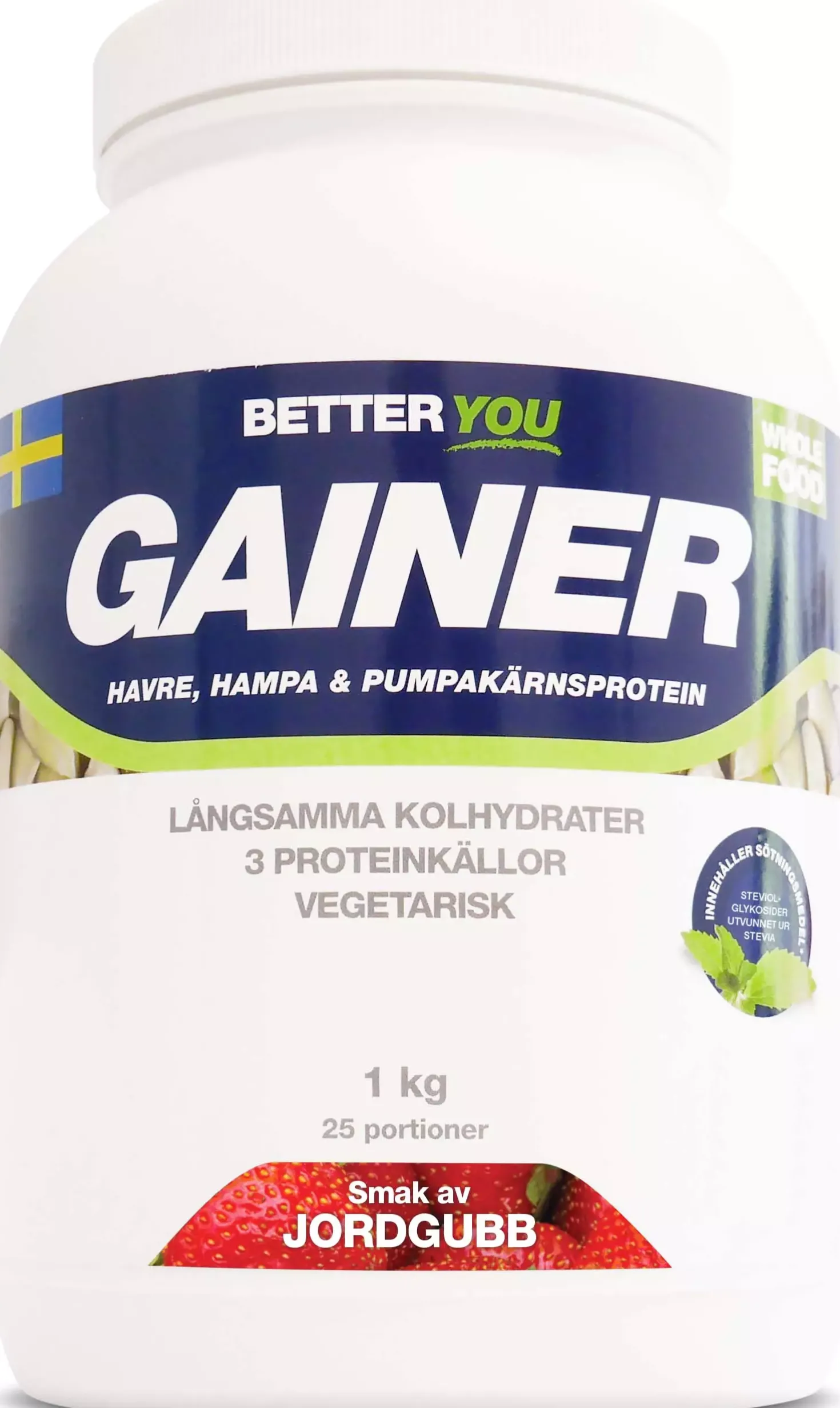Better You Whole Food Gainer Jordgubb 1000 g