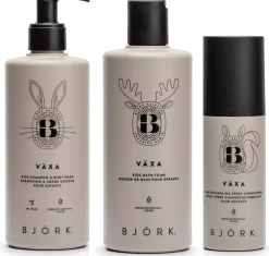 BjörkVÄXA Kids Bundle Shampoo & Body Wash 300 ml & Bath Foam 300 ml & Spray Conditioner 150 ml