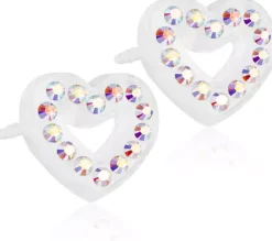 Blomdahl Brilliance Heart Hollow 10mm Rainbow