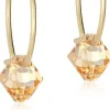 Blomdahl GT Ear Ring 14 mm, Bicone 6 mm Golden Shadow