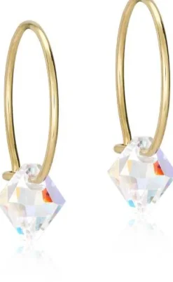Blomdahl GT Ear Ring 14 mm, Bicone 6 mm Rainbow
