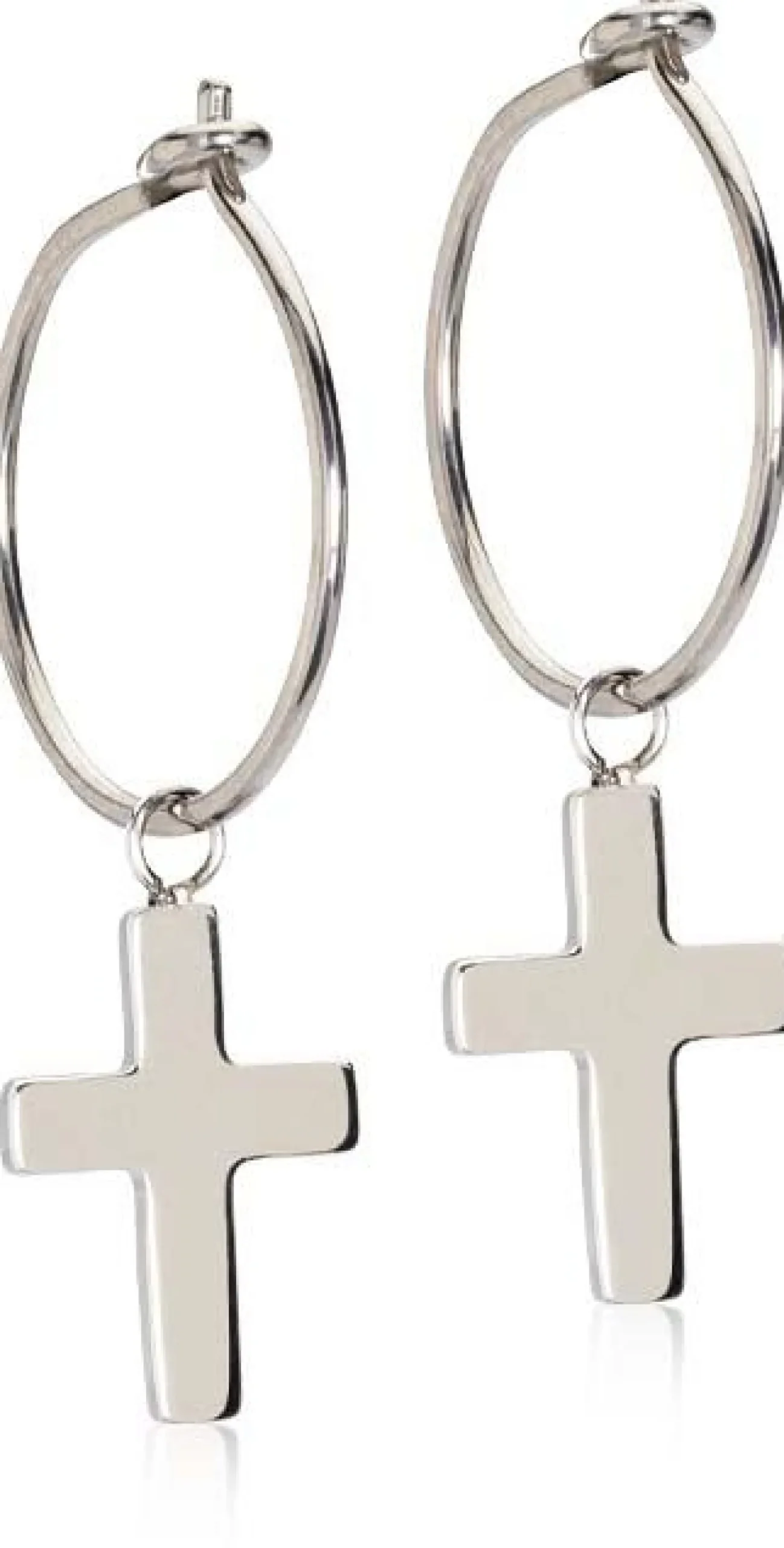 BlomdahlNatural Titanium Ear Ring 14 mm Penda Cross 11 mm