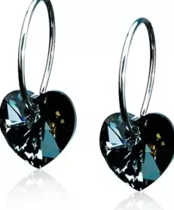 BlomdahlNatural Titanium 14 mm Heart Black diamond