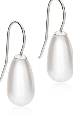 BlomdahlNatural Titanium Penda Pearl Drop 15 mm White