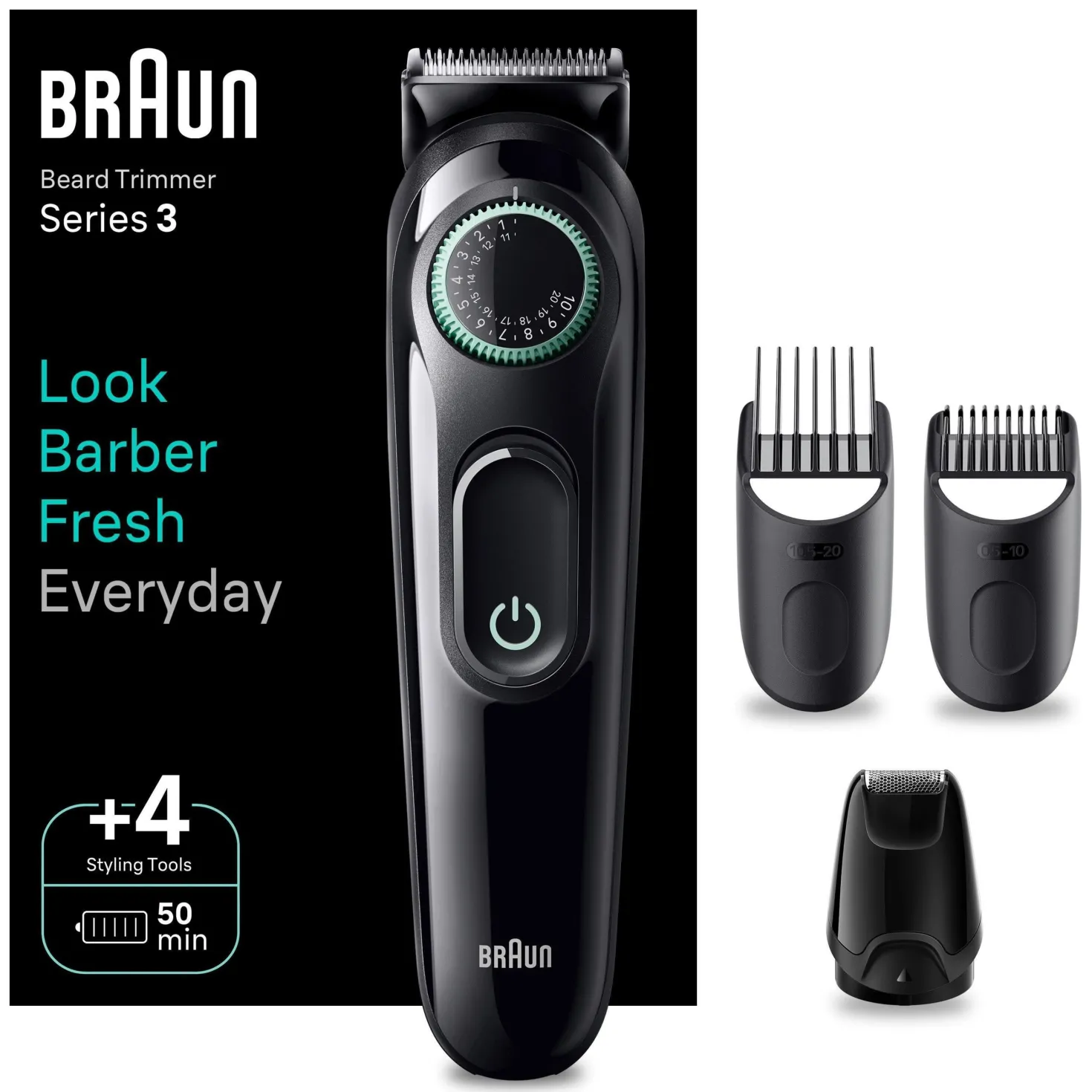 Braun Beard Trimmer Series 3 BT3421 Trimmer For Men With 59