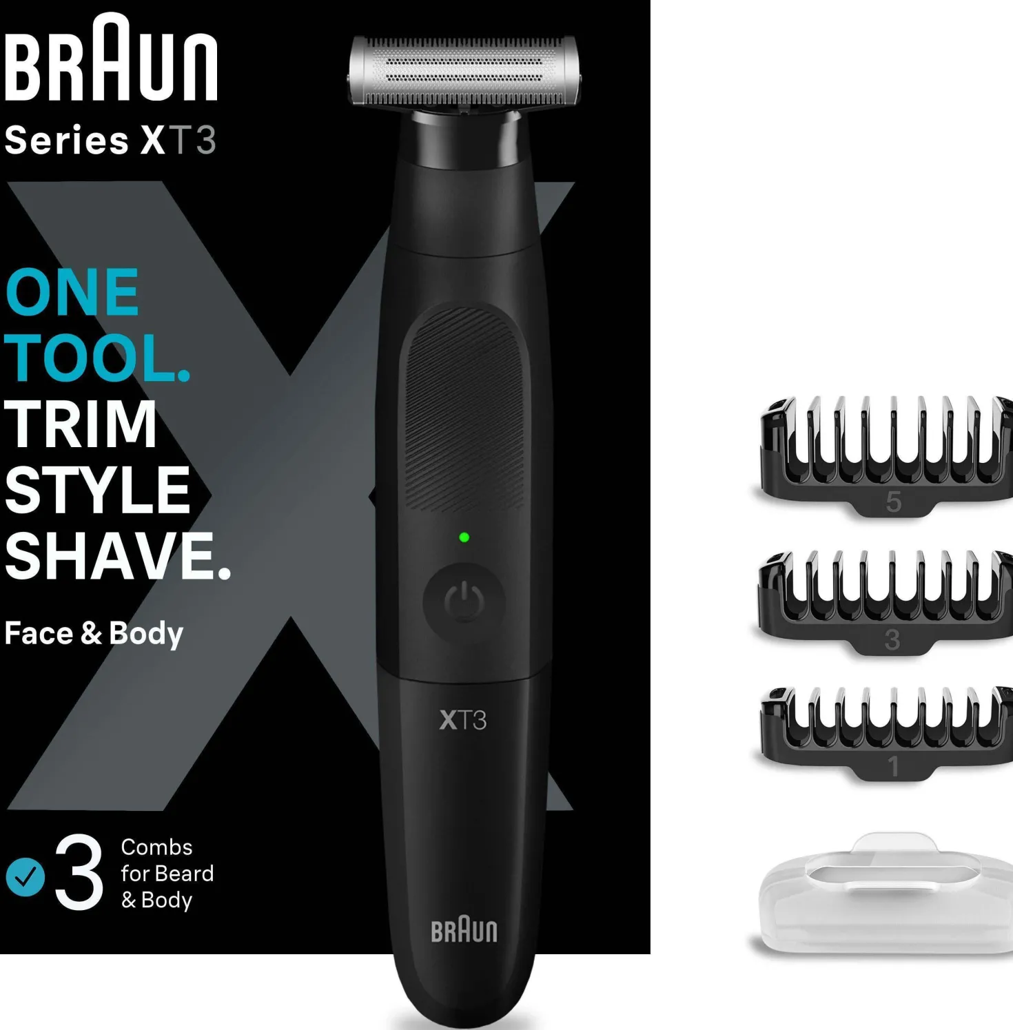 Braun Series X Beard Trimmer For Facial Hair Removal XT319
