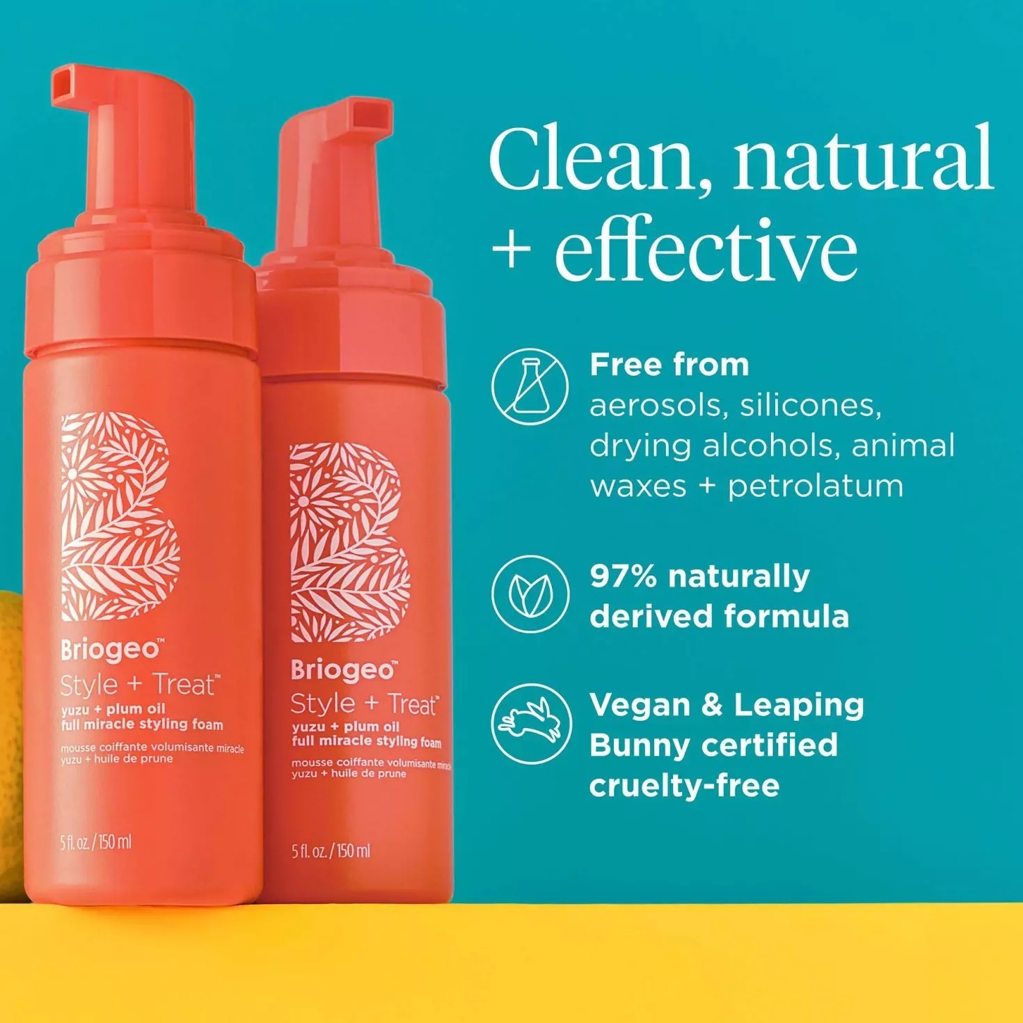 BriogeoStyle + Treat Yuzu + Plum Oil Full Miracle Styling Foam