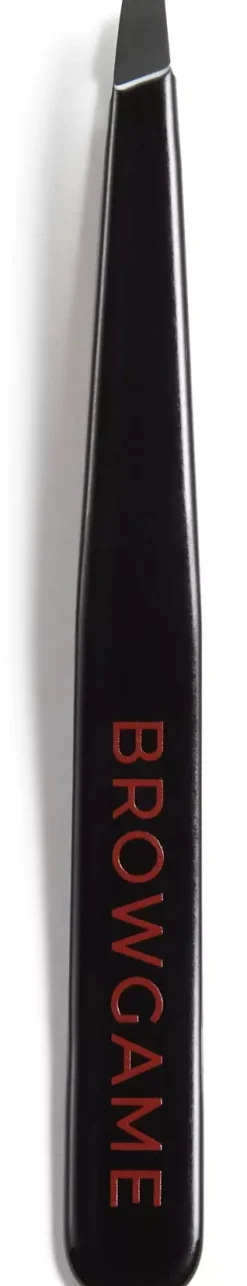 Browgame Cosmetics Signature Tweezer Slanted - Soft Touch Blackout