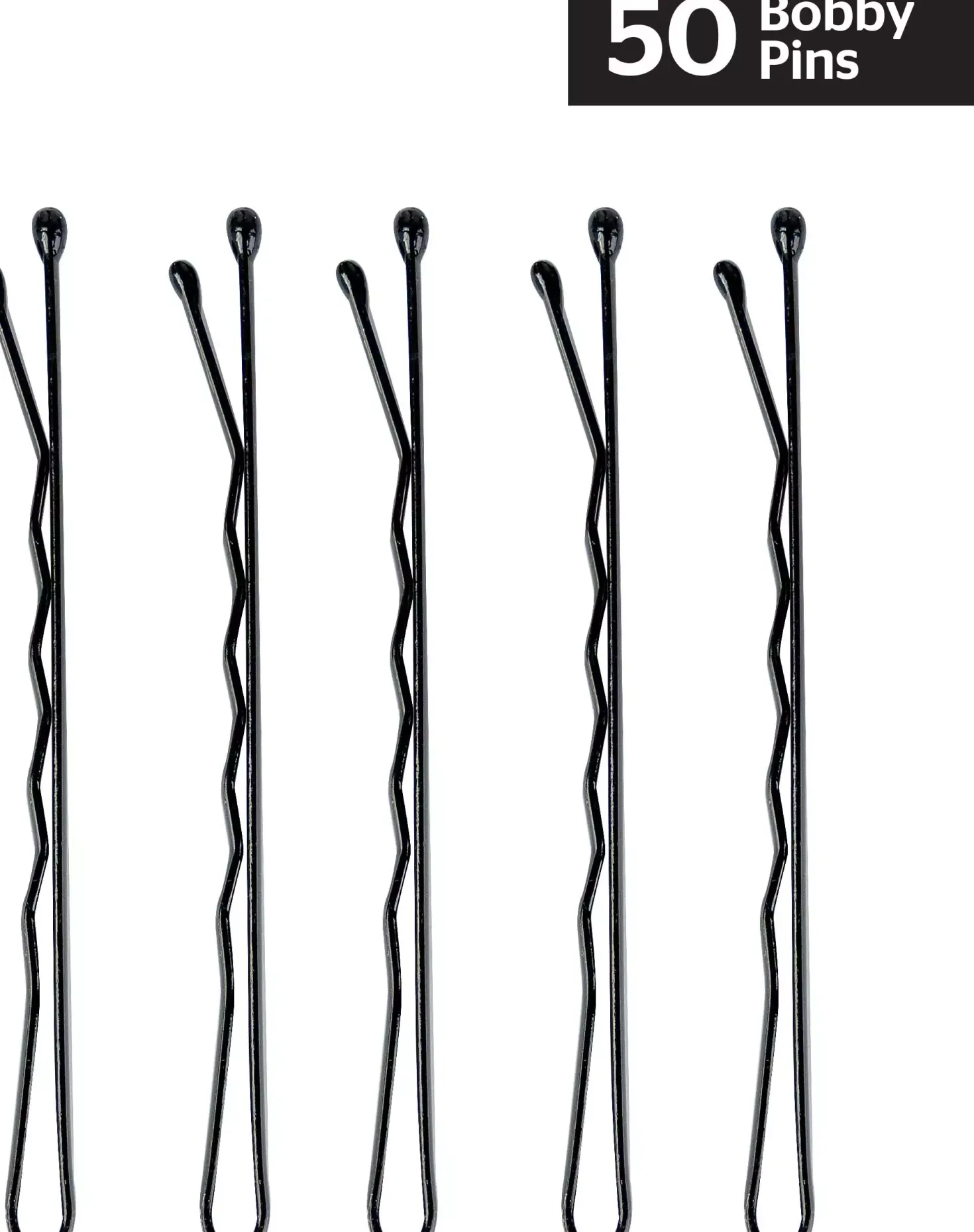 Brushworks Black Bobby Pins