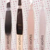 Brushworks HD Combination Tweezer Set Gold
