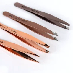 Brushworks HD Combination Tweezer Set Gold