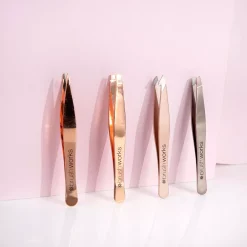 Brushworks HD Combination Tweezer Set Gold