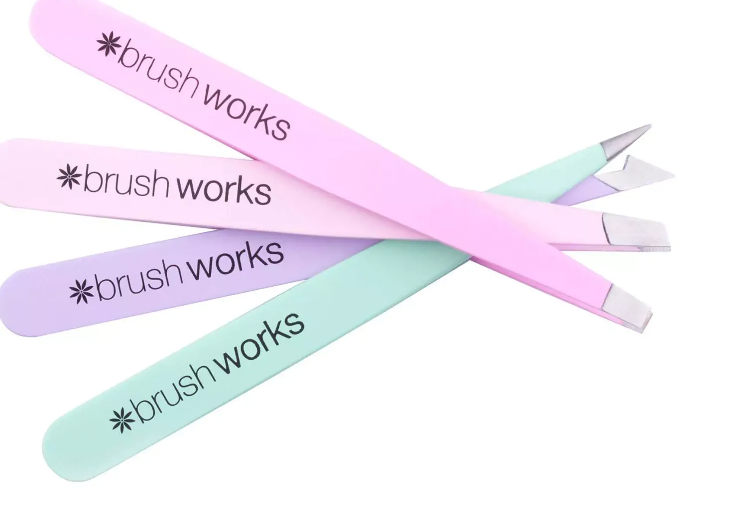 Brushworks HD Combination Tweezer Set Pastels