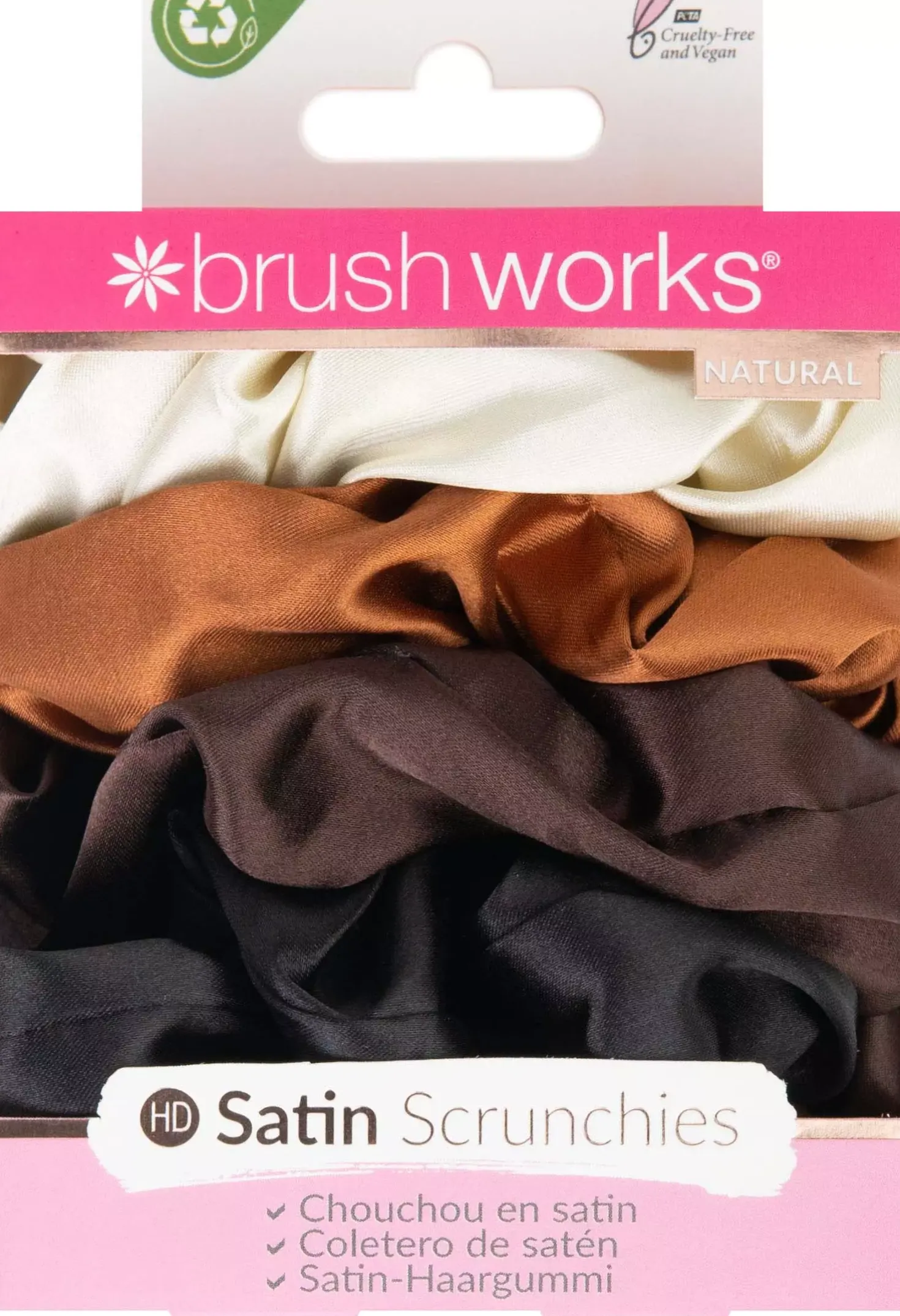 Brushworks Satin Scrunchies