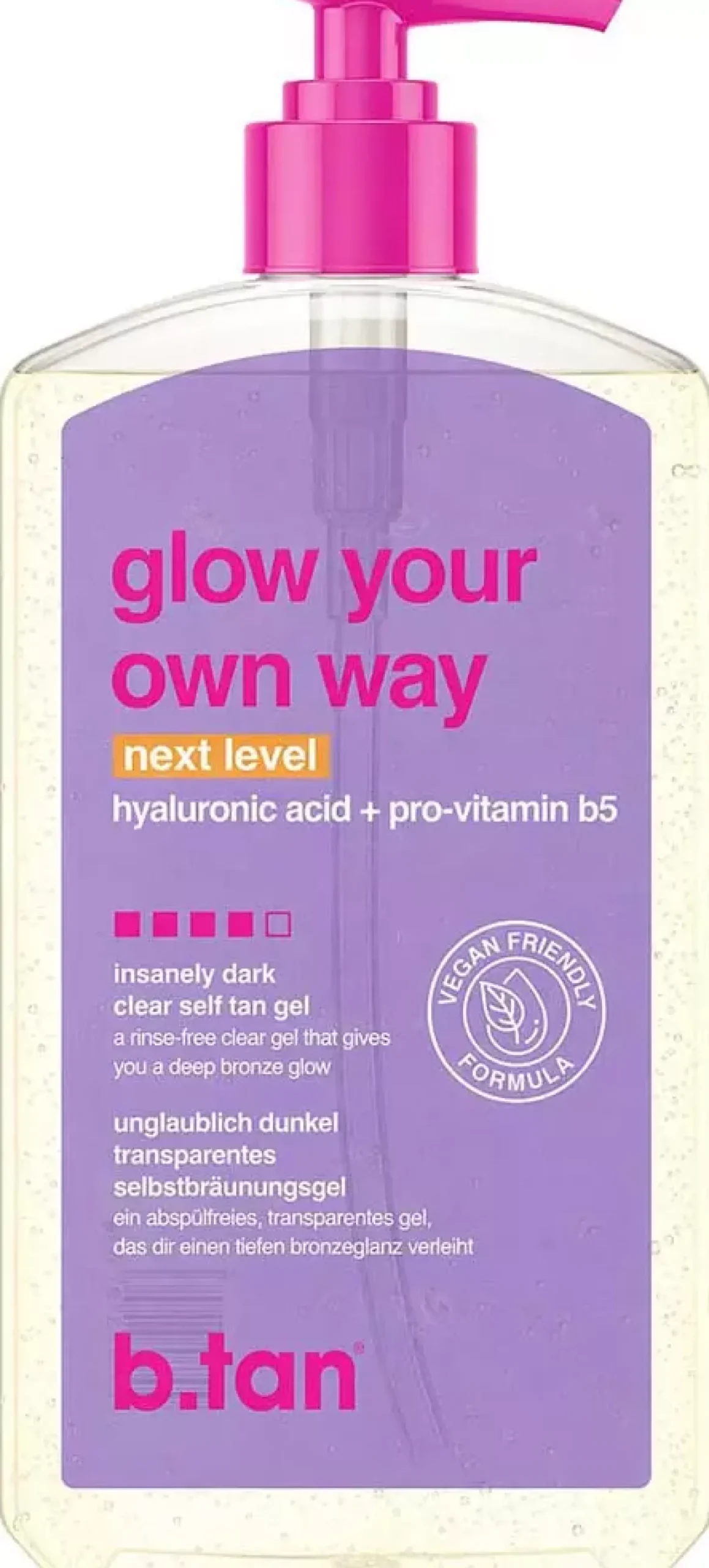 b.tan Glow Your Own Way Clear Self Tan Gel Next Level 473 ml
