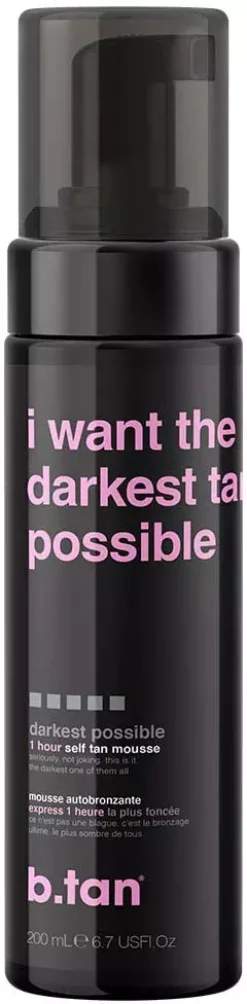 b.tan I Want The Darkest Tan Possible Self Tan Mousse 200 ml