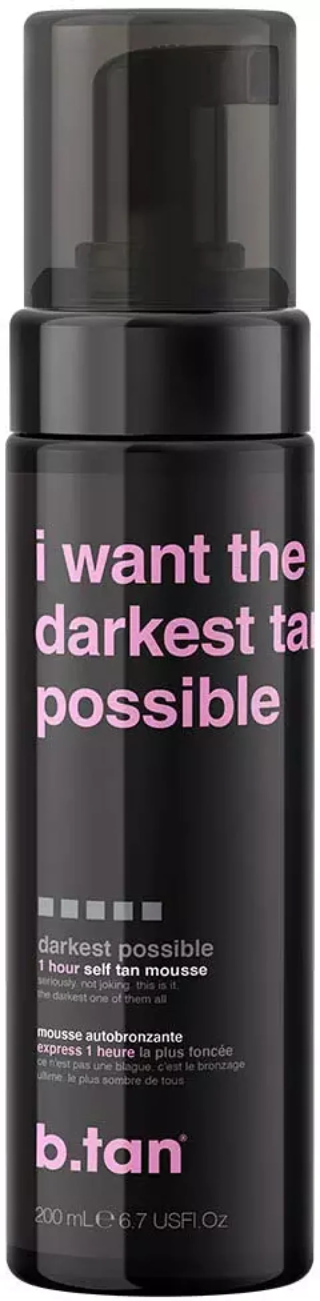 b.tan I Want The Darkest Tan Possible Self Tan Mousse 200 ml