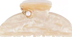 By Lyko Hair Claw with Charm Beige