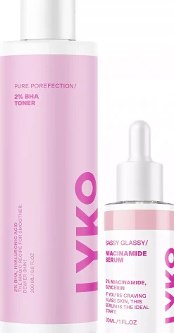 By Lyko Pure Porefection 2% BHA Toner 200 ml & Sassy Glassy Niacinamide Serum 30 ml