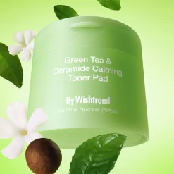 By Wishtrend Green Tea & Ceramide Calming Toner Pad 190 ml