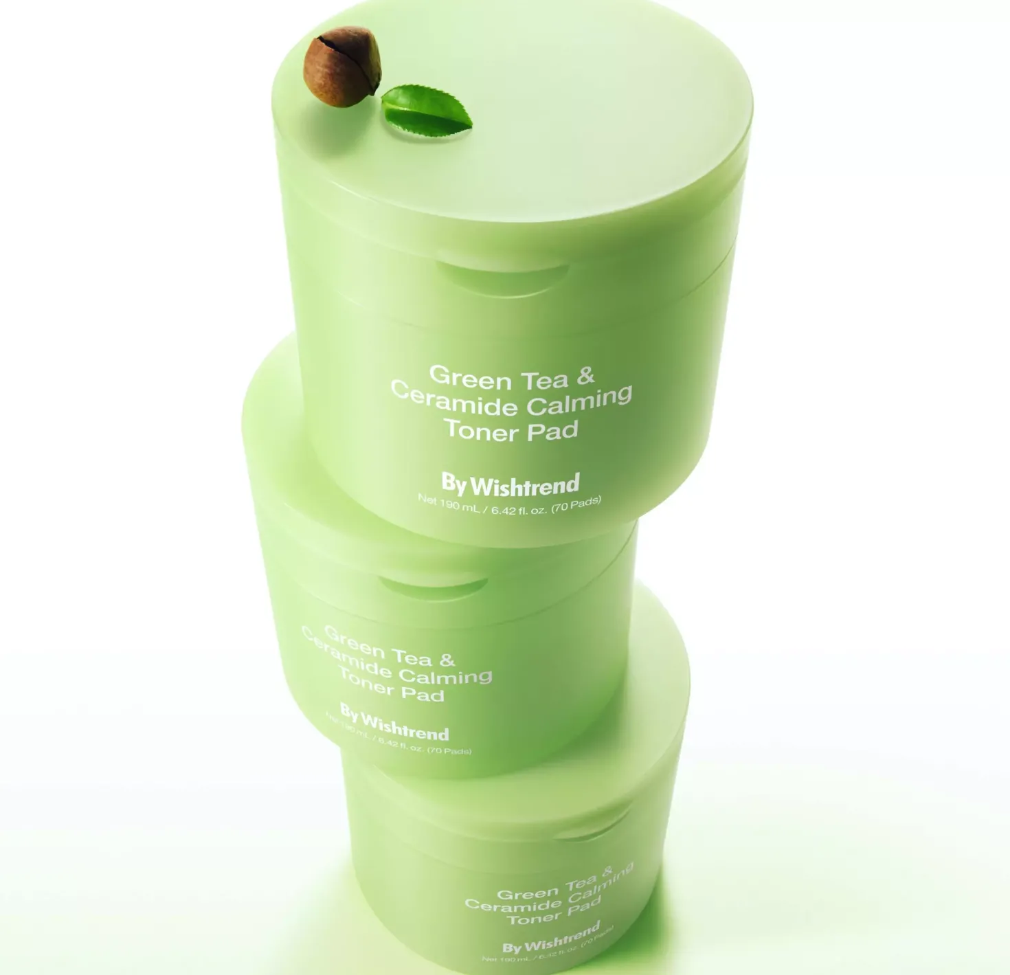 By Wishtrend Green Tea & Ceramide Calming Toner Pad 190 ml