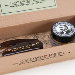 Captain Fawcett Moustache Wax & Folding Comb - Lavender