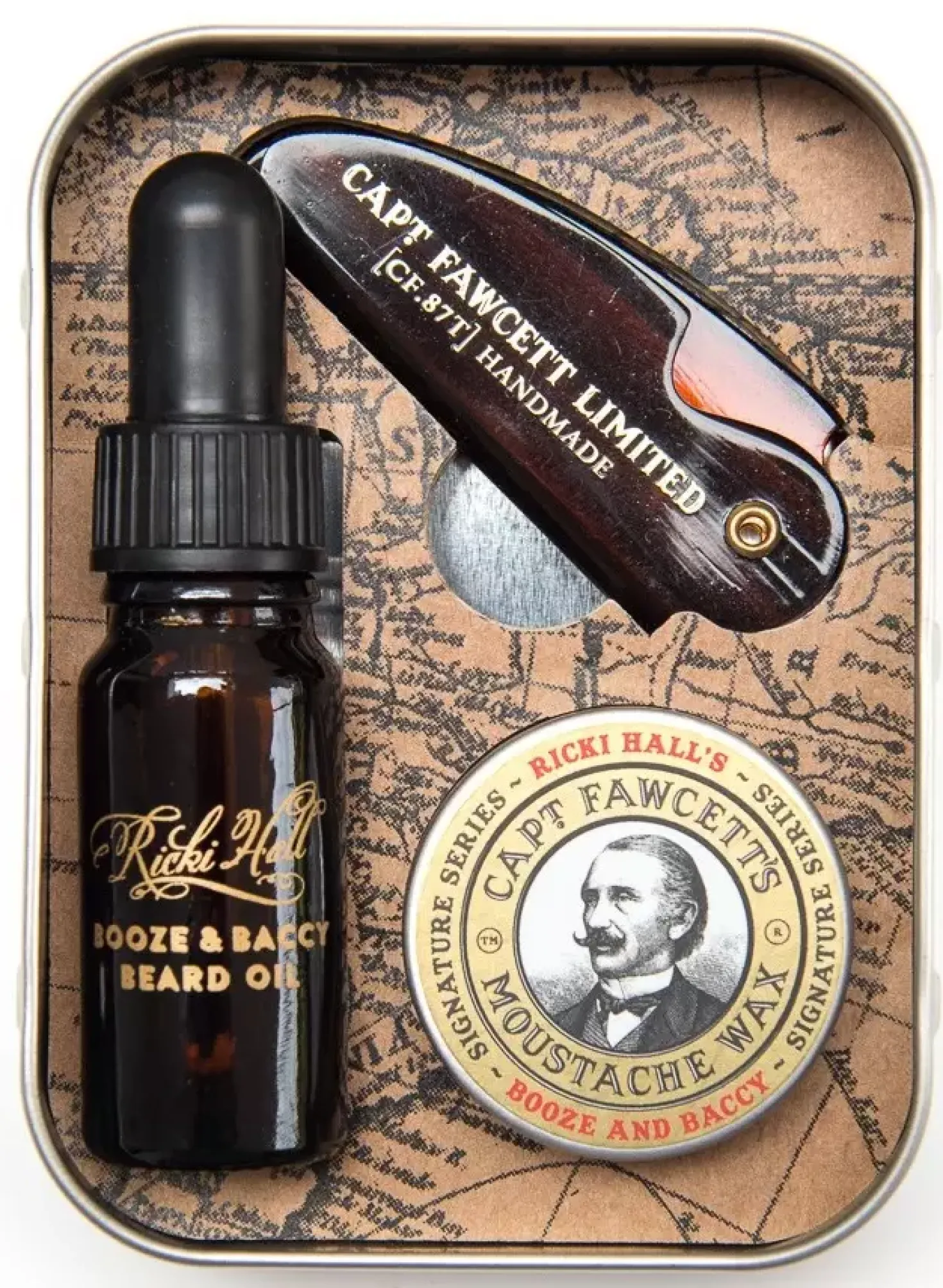 Captain Fawcett Ricki Hall's Booze & Baccy Grooming Survival Kit